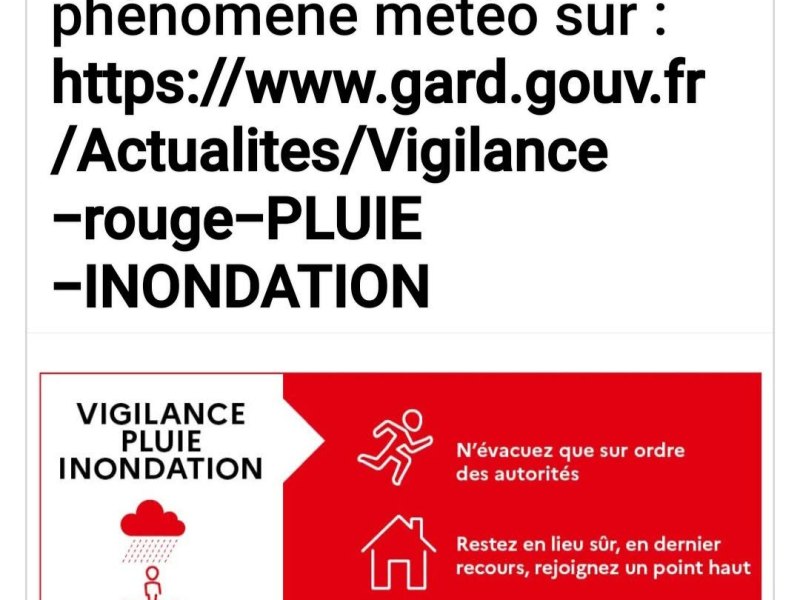VIGILANCE ROUGE PLUIE INONDATION